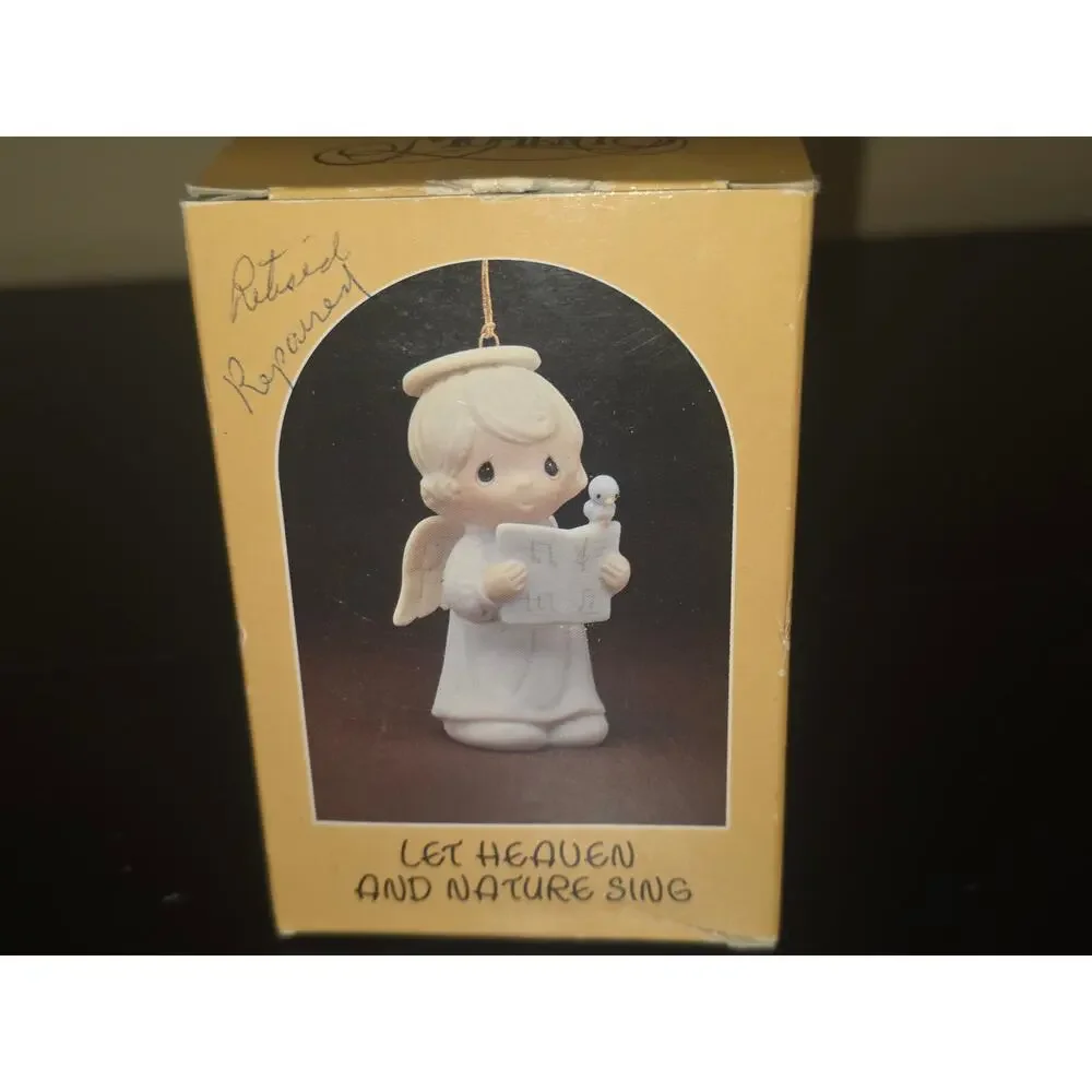 Enesco Precious Moments Ornament Let Heaven And Nature Sing Angel E-0532 1983